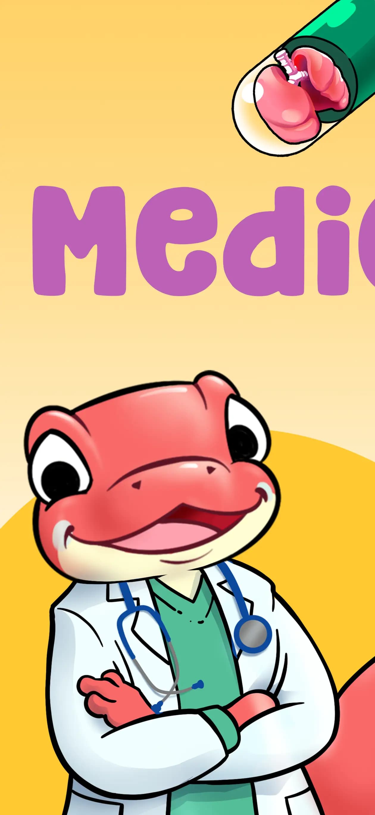 Gecko Med app screenshot: homepage