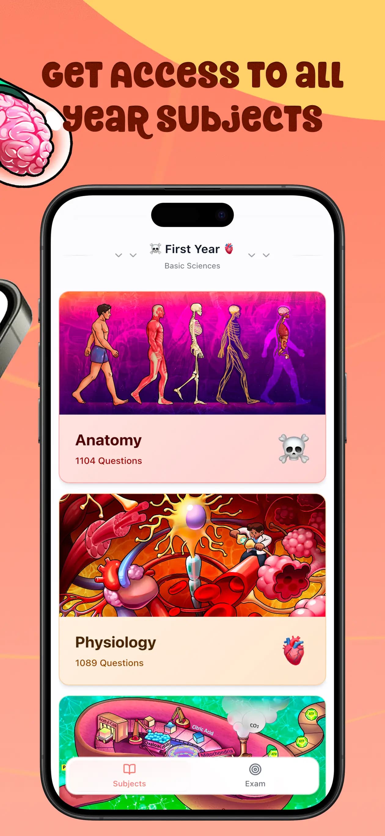 Gecko Med app screenshot: subject view